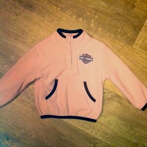 Harley Davidson 🩷🩷🩷 half zip fleece only worn a couple times size 3T